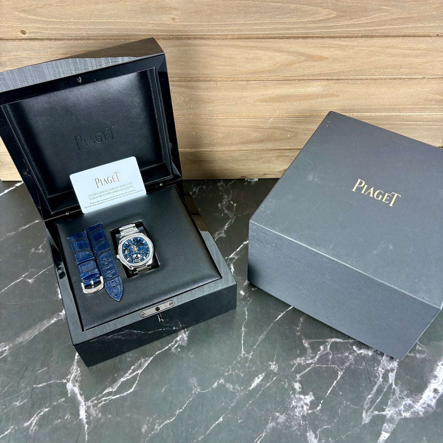 Piaget Polo Skeleton G0A45005  Stainless Steel | Blue Skeleton Dial | 02/2026 | Unworn | Full Set