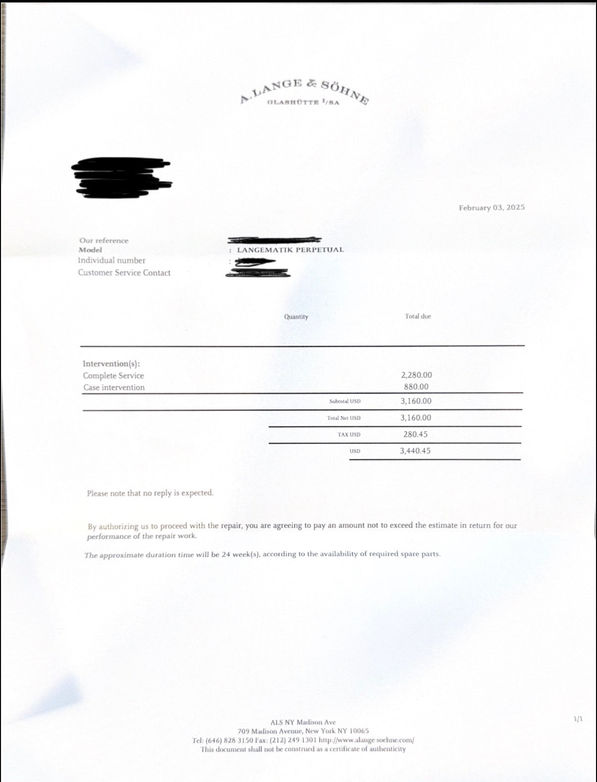 A. Lange & Söhne Langematik Perpetual Calendar 310.021 – 2nd Generation | Factory Overhaul | Warranty to 02/2028 | Full Set