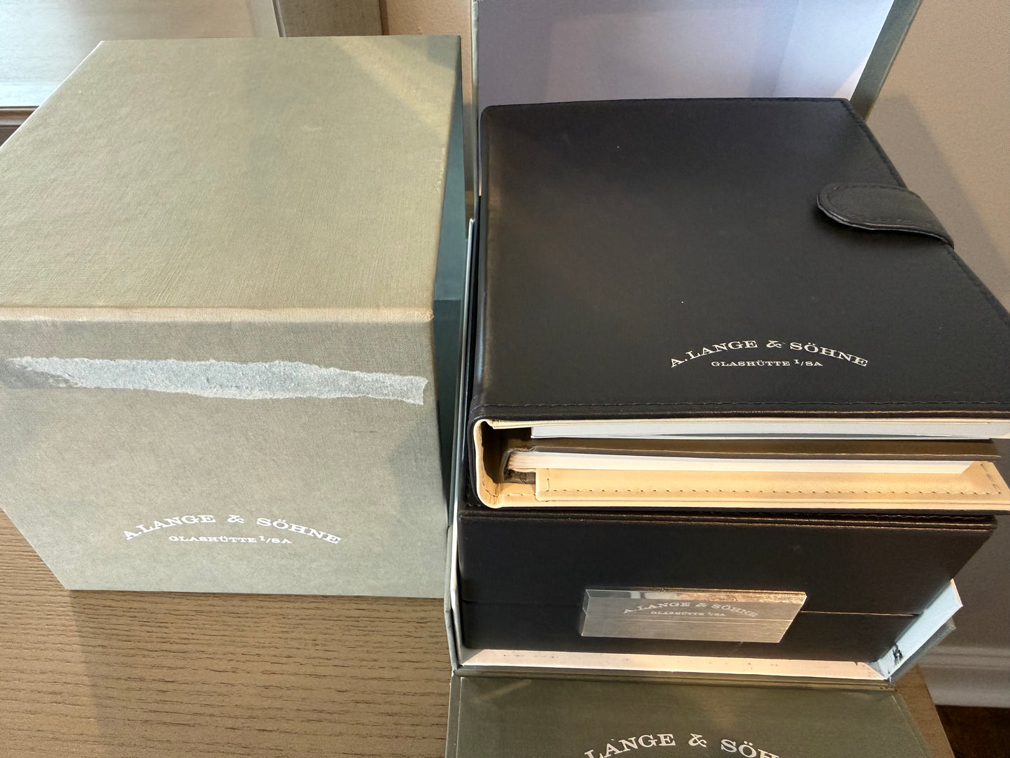 A. Lange & Söhne Lange 1 Time Zone 116.033  Rose Gold | Grey Dial | 2013 | Pristine Unpolished | Full Set + ZEITZONENKARTE