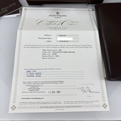 Patek Philippe 5935A-001 — World Time Flyback Chronograph | Steel & Salmon Dial