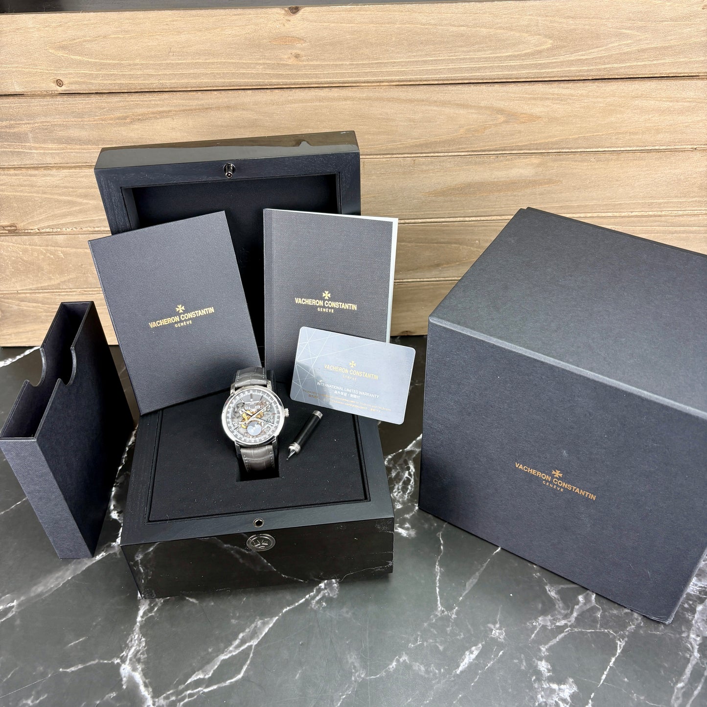 Vacheron Constantin Traditionnelle Complete Calendar Openface 4020T/000G-B655 – 18K White Gold | 2022 | Mint | Full Set