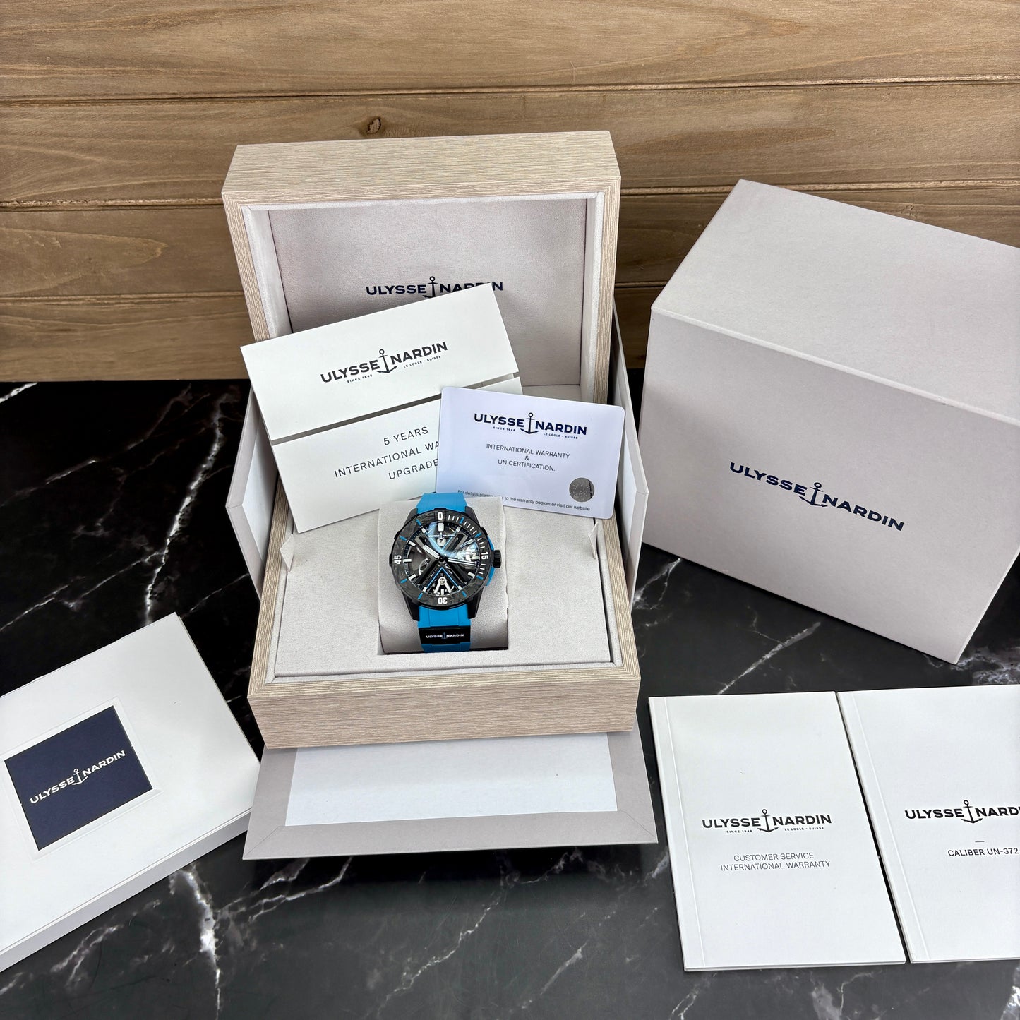 Ulysse Nardin Diver X Skeleton Azure 3723-170-2B/3A – Titanium | 44mm | 2023 | Brand New | Full Set