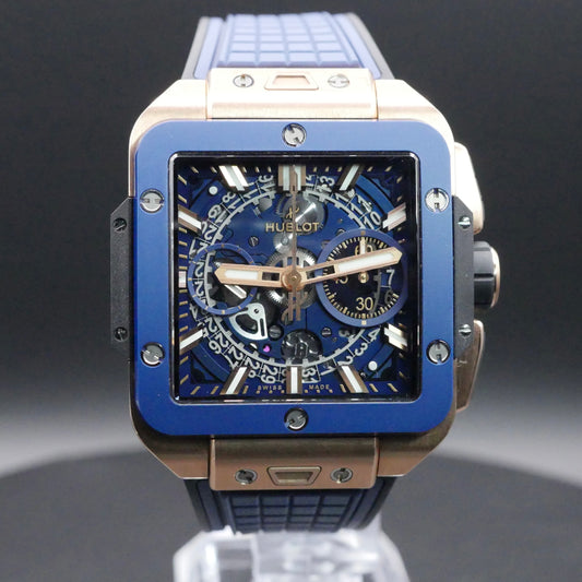 Hublot Square Bang Unico King Gold Blue