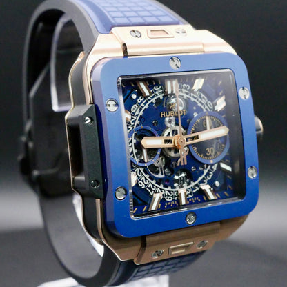 Hublot Square Bang Unico King Gold Blue