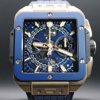 Hublot Square Bang Unico King Gold Blue