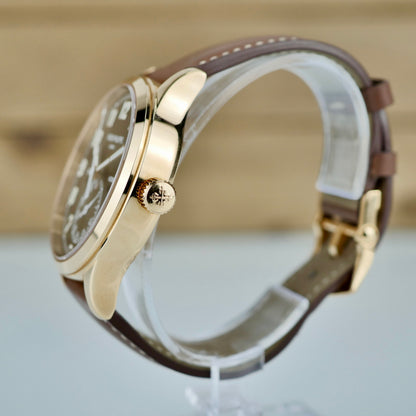 Patek Philippe Calatrava Pilot Travel Time 5524R-001 – 18K Rose Gold | Brown Sunburst Dial | 2022 | Excellent Condition | Full Set