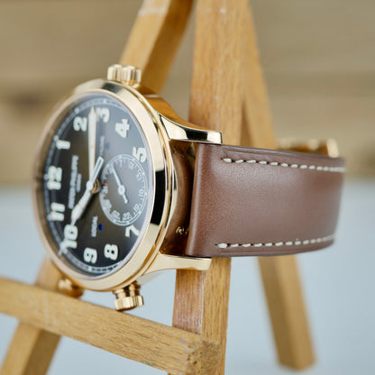 Patek Philippe Calatrava Pilot Travel Time 5524R-001 – 18K Rose Gold | Brown Sunburst Dial | 2022 | Excellent Condition | Full Set