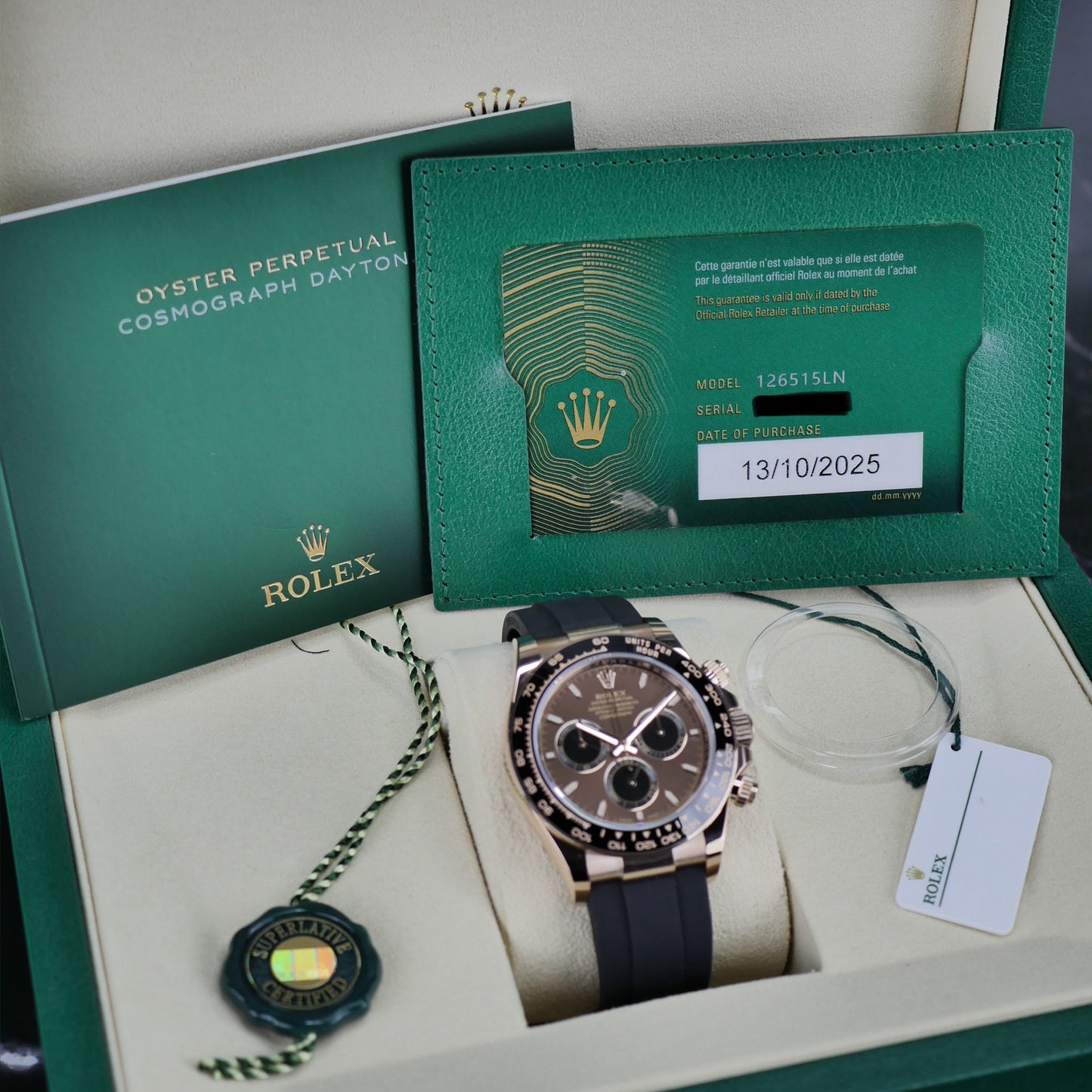Rolex Cosmograph Daytona 126515LN – Everose Gold - Chocolate Dial - 2025 Brand New