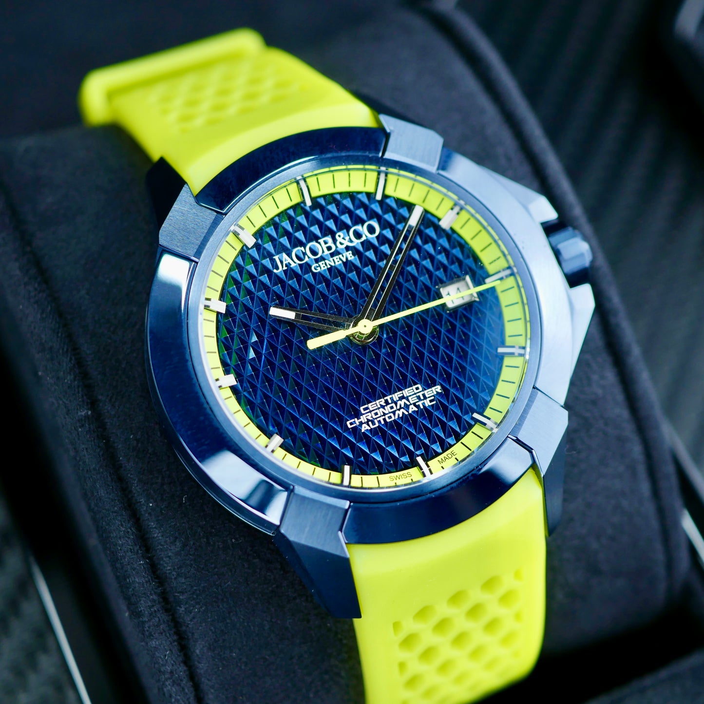 Jacob & Co. Epic X Sport EX130.13.AA.AA.ABRUA – Blue PVD | 41 mm | Automatic | Like-New | Full Set