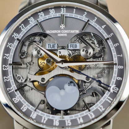 Vacheron Constantin Traditionnelle Complete Calendar Openface 4020T/000G-B655 – 18K White Gold | 2022 | Mint | Full Set