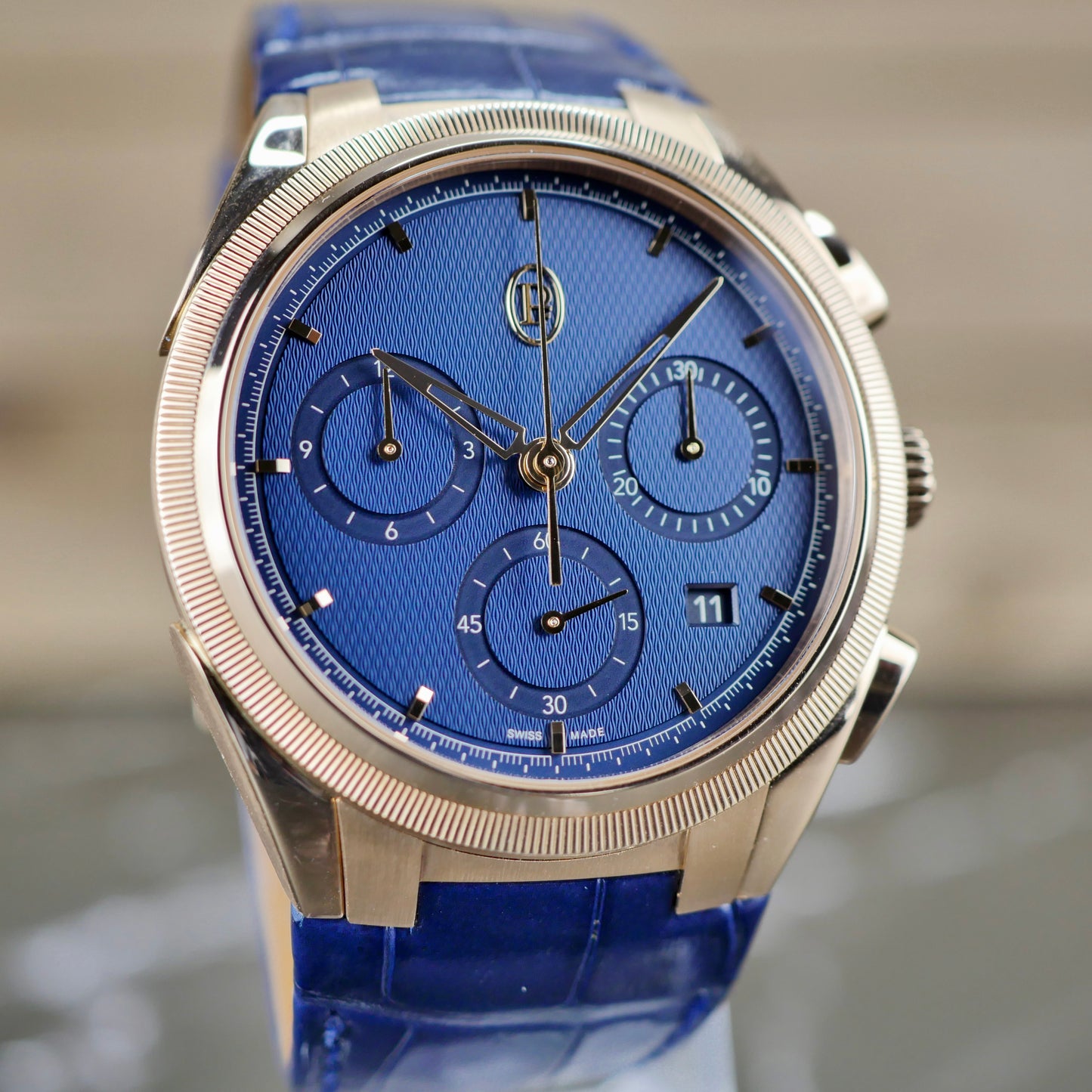 Parmigiani Fleurier Tonda PF Chronograph – 18K Rose Gold | Milano Blue | 42mm | 2023 | Mint Pre-Owned | Full Set