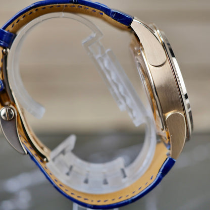 Parmigiani Fleurier Tonda PF Chronograph – 18K Rose Gold | Milano Blue | 42mm | 2023 | Mint Pre-Owned | Full Set