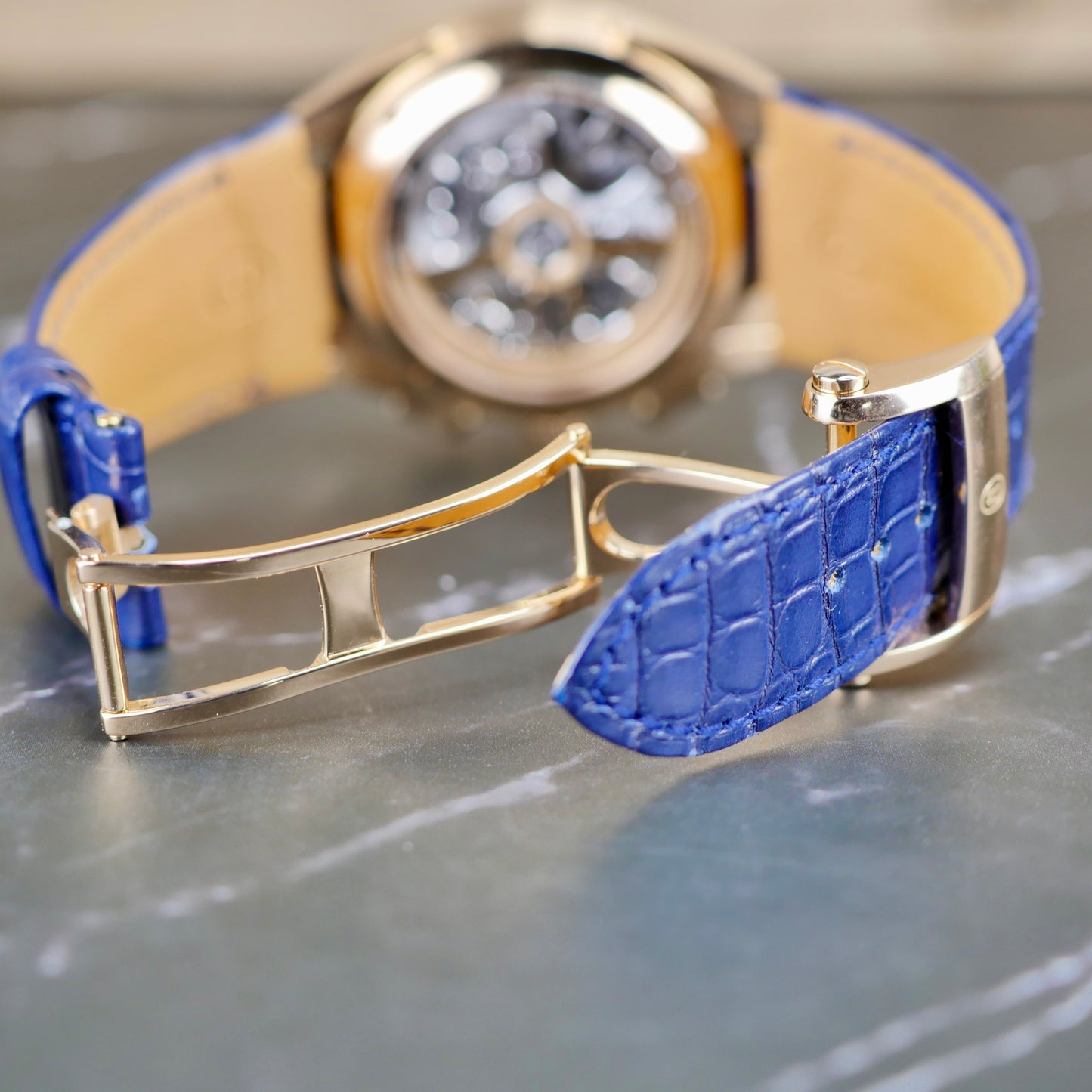 Parmigiani Fleurier Tonda PF Chronograph – 18K Rose Gold | Milano Blue | 42mm | 2023 | Mint Pre-Owned | Full Set