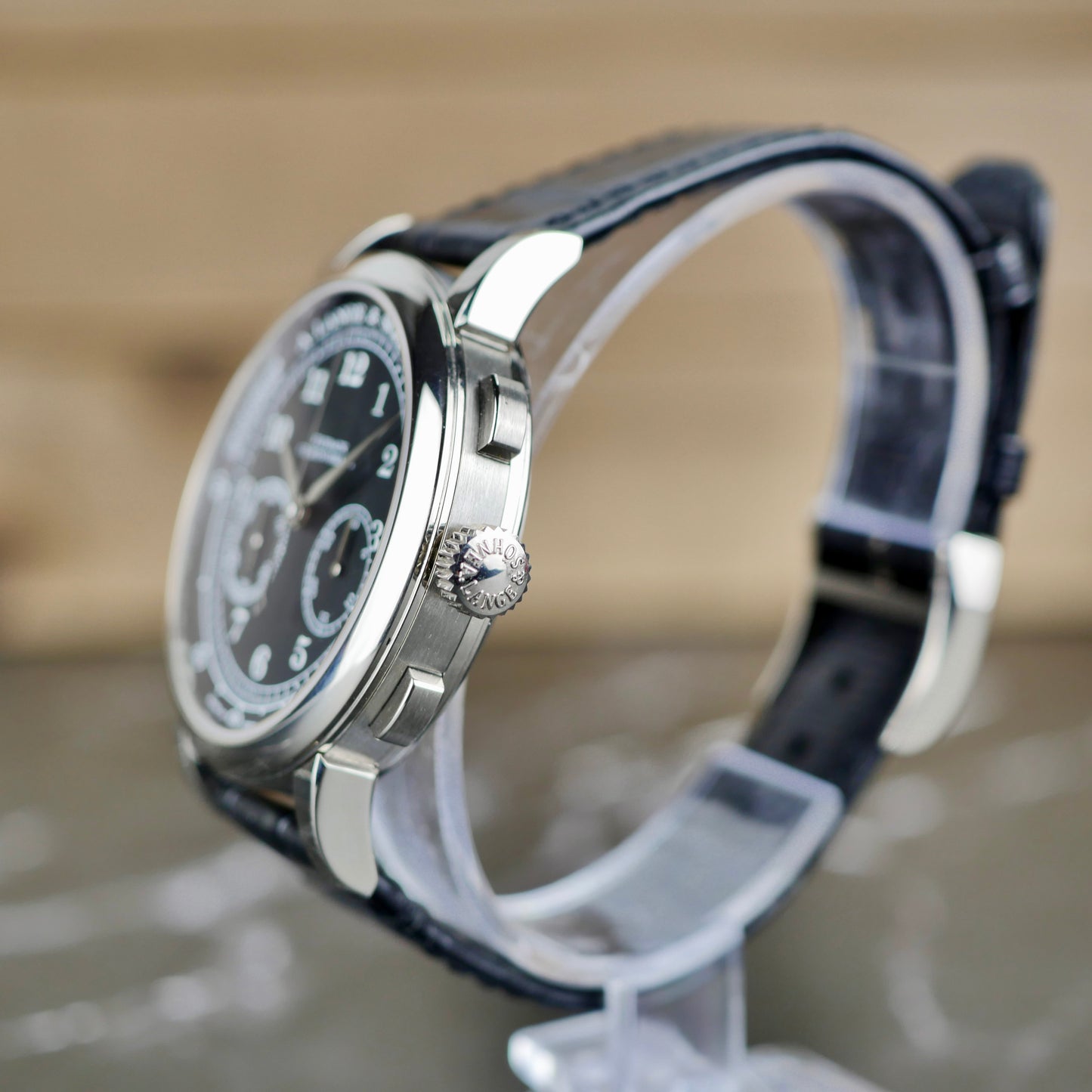 A. Lange & Söhne 1815 Chronograph 414.028  White Gold | Black Dial | 2018 | Mint Condition | Full Set