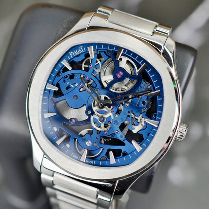 Piaget Polo Skeleton G0A45005  Stainless Steel | Blue Skeleton Dial | 02/2026 | Unworn | Full Set