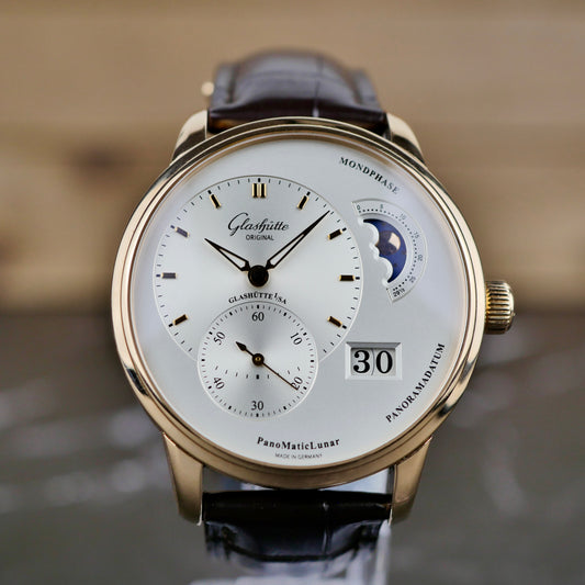 Glashütte Original PanoMaticLunar 1-90-02-45-35-62  Red Gold | 2023 | Full Set | Buckle Version | Additional Straps Included