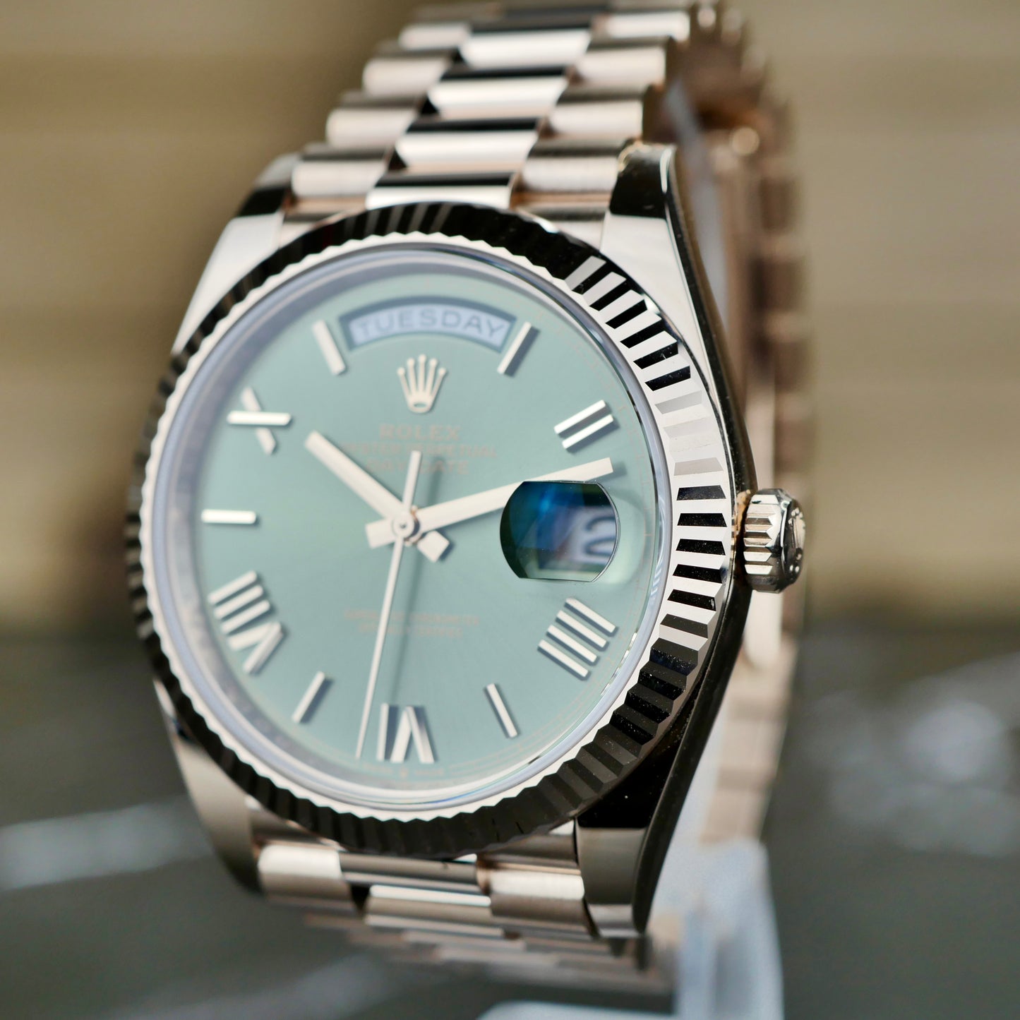 Rolex Day-Date 40mm 228235 Olive Green Roman Numerals | 2026 | Brand new | Full Set