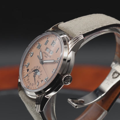 Patek Philippe Perpetual Calendar — White Gold | Rose-Gilt Opaline Dial | Ref. 5320G-011 | 2025